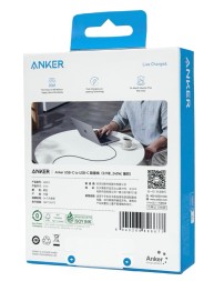 Usb Кабель-зарядка Type-C на Type-C Anker (A82E2611) 240W 0.9м чёрный