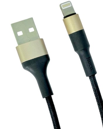  Usb Кабель-зарядка i-Phone Hoco X26 Xpress 2.4A 1м в тканевой оплётке черный