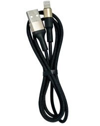 Usb Кабель-зарядка i-Phone Hoco X26 Xpress 2.4A 1м в тканевой оплётке черный