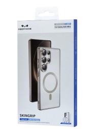 Накладка для Samsung Galaxy S25 Ultra Keephone SkinGrip MagSnap прозрачный титан