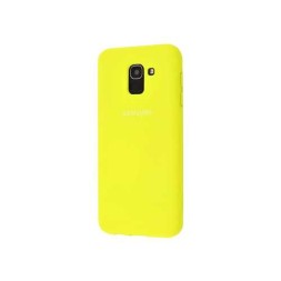 Накладка для Samsung Galaxy A6 (2018) Silicone cover ярко-желтая