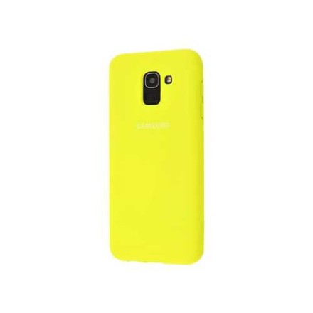  Накладка для Samsung Galaxy A6 (2018) Silicone cover ярко-желтая