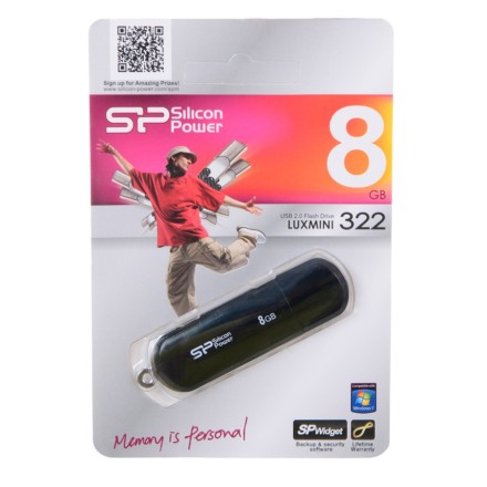 USB флеш накопитель Silicon Power 8GB Luxmini 322 black