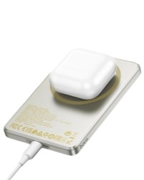 Powerbank с беспроводной зарядкой MagSafe Hoco Q26 5000mAh 1USB-C 20W золотой