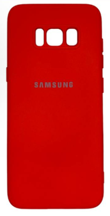  Накладка для Samsung Galaxy S8 Silicone cover без логотипа красная