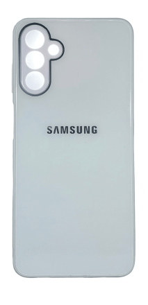  Чехол-накладка для Samsung Galaxy A13 силикон (стеклянная крышка) белая