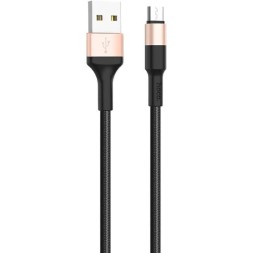 Usb Кабель-зарядка Micro Hoco X26 Xpress 2A 1м в нейлоновой оплетке черный