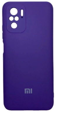 Накладка для Xiaomi Redmi Note 10S Silicone cover без логотипа фиолетовая