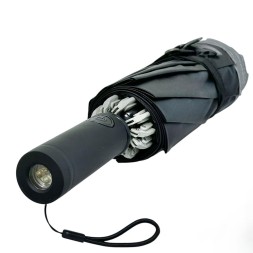 Зонт KongGu Reverse Ten Bone Automatic Lighting Umbrella с фонариком черный
