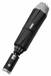 Зонт KongGu Reverse Ten Bone Automatic Lighting Umbrella с фонариком черный