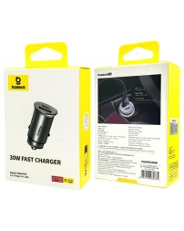 Автомобильное заряд. устр. Baseus Circular Metal 1USB/1C 30W CCALL-BS0S серебристое