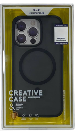  Накладка для i-Phone 13 Pro Max Keephone Magsafe series силикон прозрачный темный