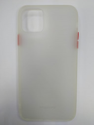 Накладка для i-Phone 11 Pro Max силикон матовая бока цветные белые