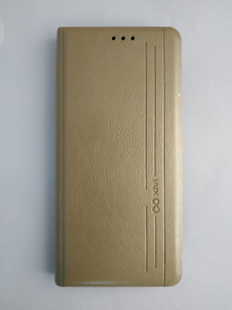 Чехол-книжка Xivi Boss для Samsung Galaxy A12 кожаная боковая золотая