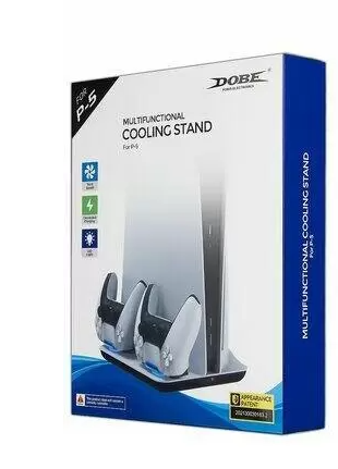  Зарядная станция + охлаждающая подставка PS5 DOBE TP5-05102 белая