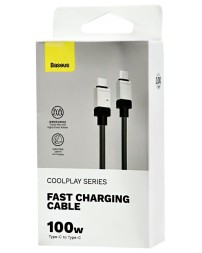 Кабель-зарядка Type-C на Type-C Baseus Baseus CoolPlay Series 100W 1м (CAKW000201) черный