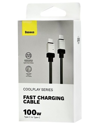  Кабель-зарядка Type-C на Type-C Baseus Baseus CoolPlay Series 100W 1м (CAKW000201) черный