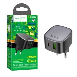 Сетевое зар. устр. Hoco CS32A 1USB/1C 20W черное