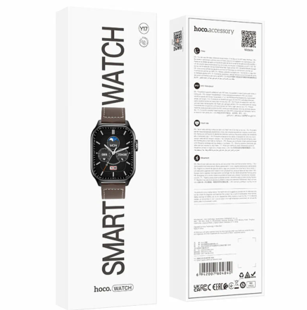  Смарт-часы Hoco Y17 Smart Sports Watch 2.03"/240х296/300mAh черные