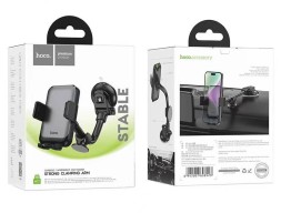 Держатель в автомобиль на стекло Hoco H27 с зажимом черный