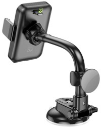 Держатель в автомобиль на стекло Hoco H27 с зажимом черный