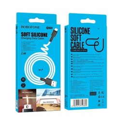 Usb Кабель-зарядка Lightning Borofone BX31 2.4A 1м силиконовый белый