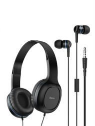 Стереонаушники Bluetooth полноразмерные HOCO W24 Enlighten с микрофоном 1.2м синие