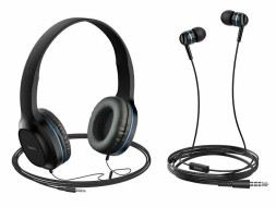 Стереонаушники Bluetooth полноразмерные HOCO W24 Enlighten с микрофоном 1.2м синие