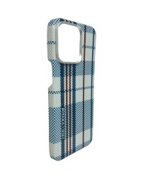 Накладка для i-Phone 15 Pro Max 6.7&quot; Pitaka Magez Case 5 Aramid Fiber бело-голубой
