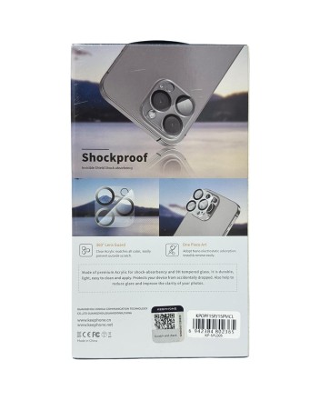  Защитное стекло i-Phone 15 Pro/15 Pro Max на камеру Keephone Optix Frame прозрачное