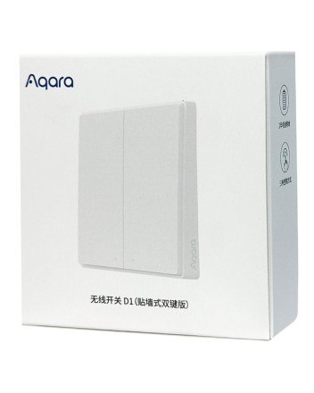  Умный двойной выключатель Aqara Smart Wall Switch D1 без Zero Line WXKG07LM белый