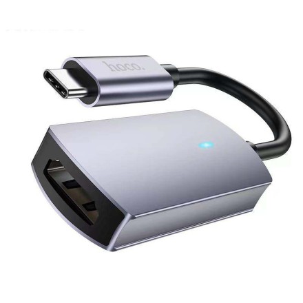  Кабель-переходник Hoco UA20 Type-C (папа) на HDMI 4K (мама) серый