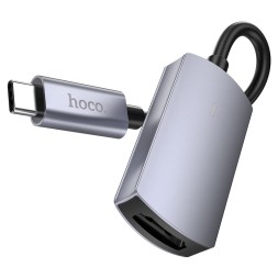 Кабель-переходник Hoco UA20 Type-C (папа) на HDMI 4K (мама) серый