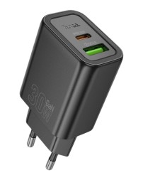 Сетевое зар. устр. Hoco N63 1USB/1С PD/QC3.0 3A 30W черное