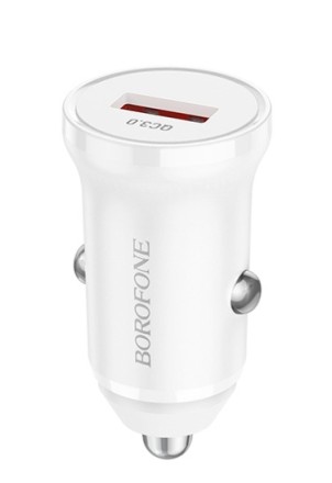  Автомобильное заряд. устр. Borofone BZ18 1USB QC3.0 белое