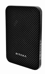 Powerbank с беспроводной зарядкой Pitaka Magnetic Aramid Fiber Qi2 5000mAh 15W черный