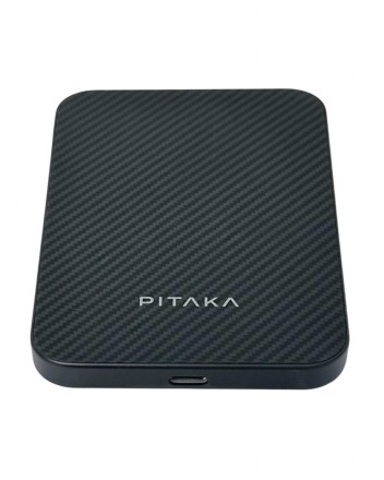  Powerbank с беспроводной зарядкой Pitaka Magnetic Aramid Fiber Qi2 5000mAh 15W черный