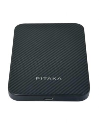 Powerbank с беспроводной зарядкой Pitaka Magnetic Aramid Fiber Qi2 5000mAh 15W черный