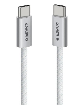  Usb Кабель-зарядка Type-C на Type-C Anker Zolo (A8060P21) 240W 1.5м белый