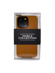 Накладка для i-Phone 14 Pro Max K-Doo Noble кожаная светло-коричневая