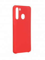 Накладка для Samsung Galaxy A21 Silicone cover красная