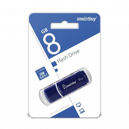  3.0 USB флеш накопитель Smartbuy 8GB Crown Blue (SB8GBCRW-Bl)