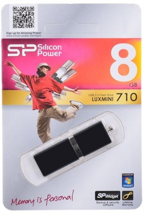  USB флеш накопитель Silicon Power 8GB Luxmini 710 black