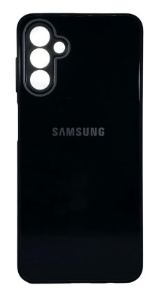  Чехол-накладка для Samsung Galaxy A13 силикон (стеклянная крышка) черная
