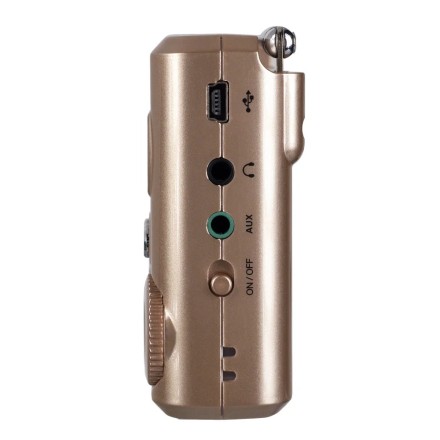  Perfeo мини-аудио Sound Ranger, УКВ+FM, MP3 (USB/microSD), AUX, BL-5C 1000mAh, золотой (PF-SV922AU)