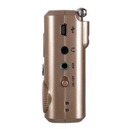 Perfeo мини-аудио Sound Ranger, УКВ+FM, MP3 (USB/microSD), AUX, BL-5C 1000mAh, золотой (PF-SV922AU)