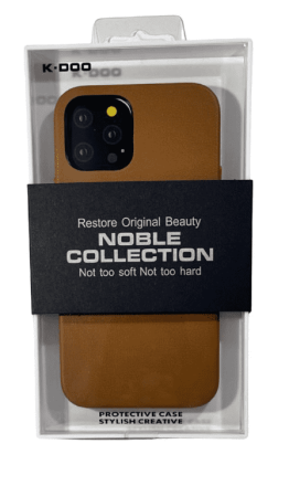  Накладка для i-Phone 12 Pro Max K-Doo Noble кожаная коричневый
