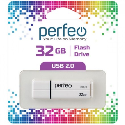  USB флеш накопитель Perfeo 32GB C01 White