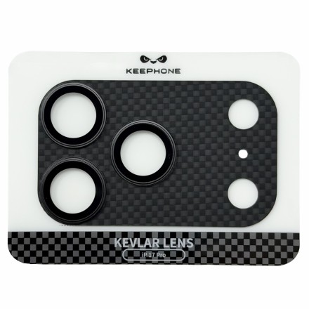  Защитное стекло i-Phone 17 Pro на линзы камеры Keephone Kevlar Lens черное
