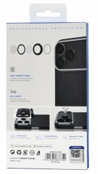 Защитное стекло i-Phone 17 Pro на линзы камеры Keephone Kevlar Lens черное